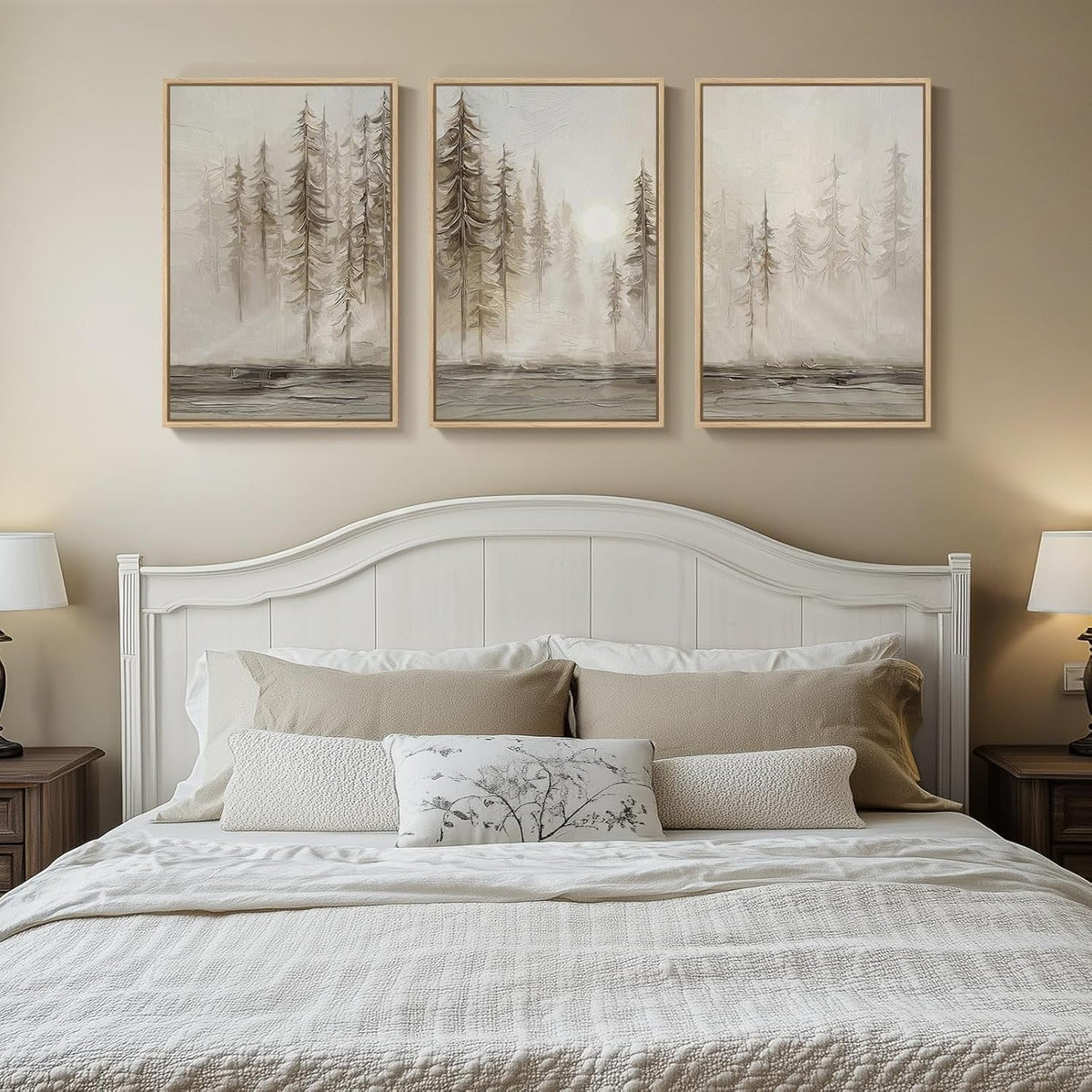 Forest Pastel Landscape Wall Art Set of 3 Framed for Living Room – image 8