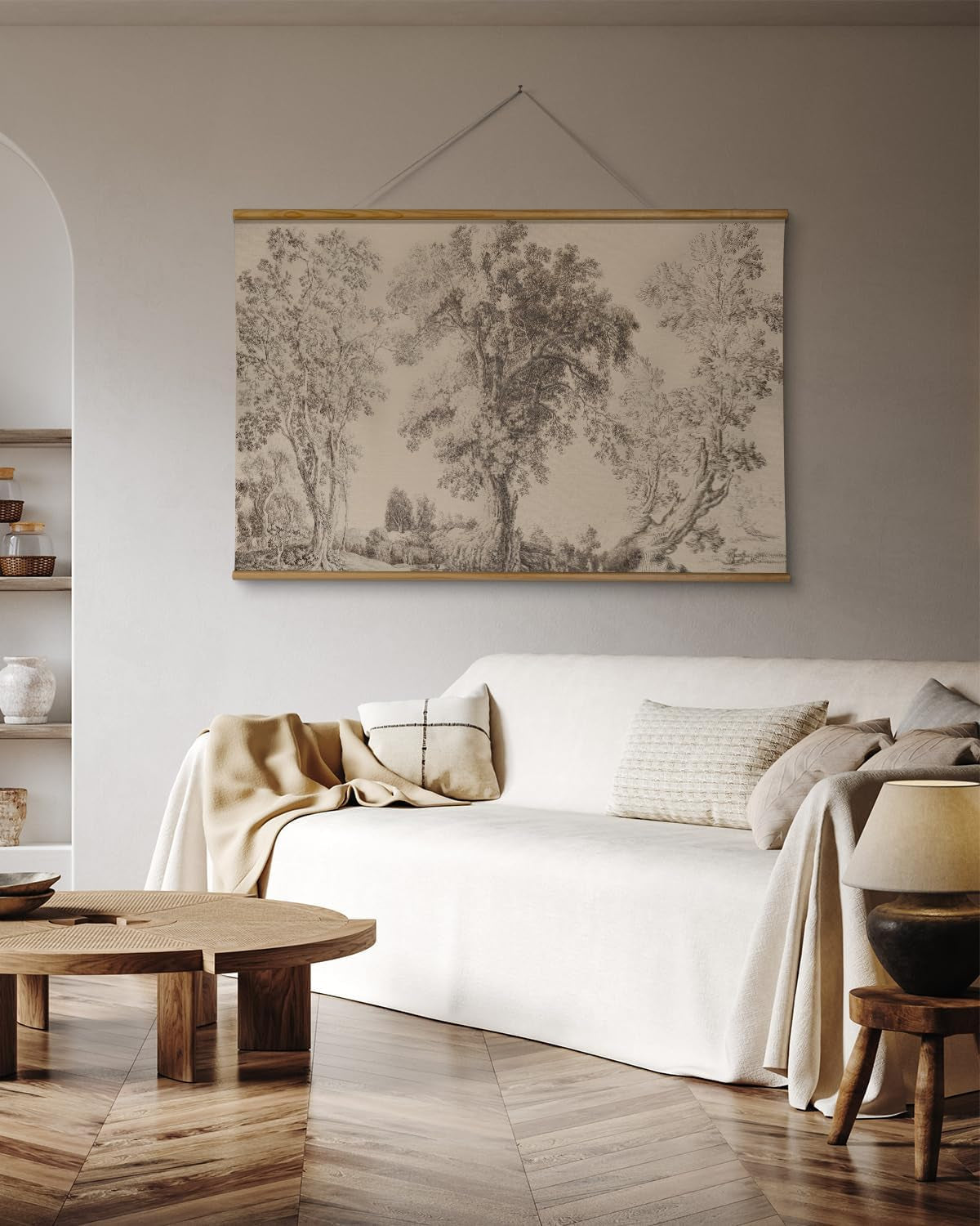 Tree Scroll Landscape Wall Art Extra Large Canvas for Living Room – image 2