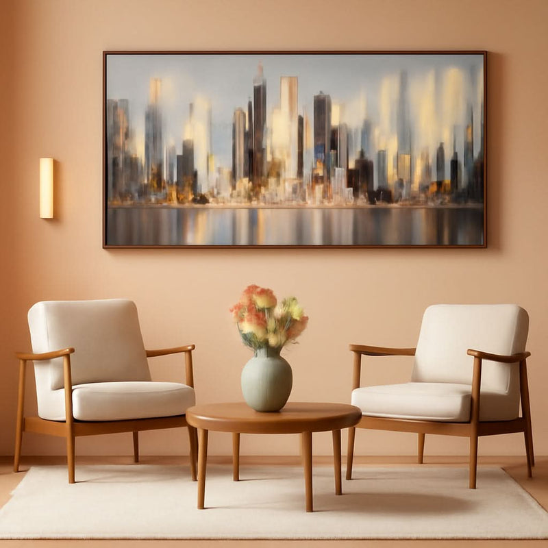 York Cityscape Skyline Wall Art 24x48 Canvas for Living Room – main view