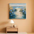 Oceanic Coastal Wall Art 20x40 Blue Cerulean Canvas – main view