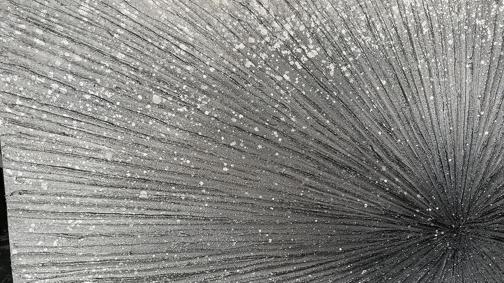 Textured Abstract Wall Art 24x48 Hand-Painted Silver Canvas – image 7