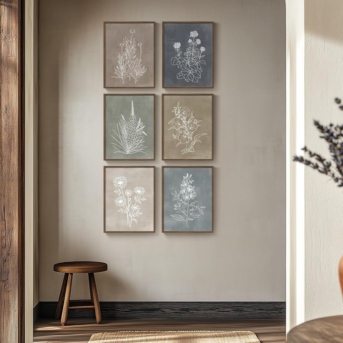 Boho Botanical Wall Art 11x14 Hand-Painted Framed Canvas – image 4