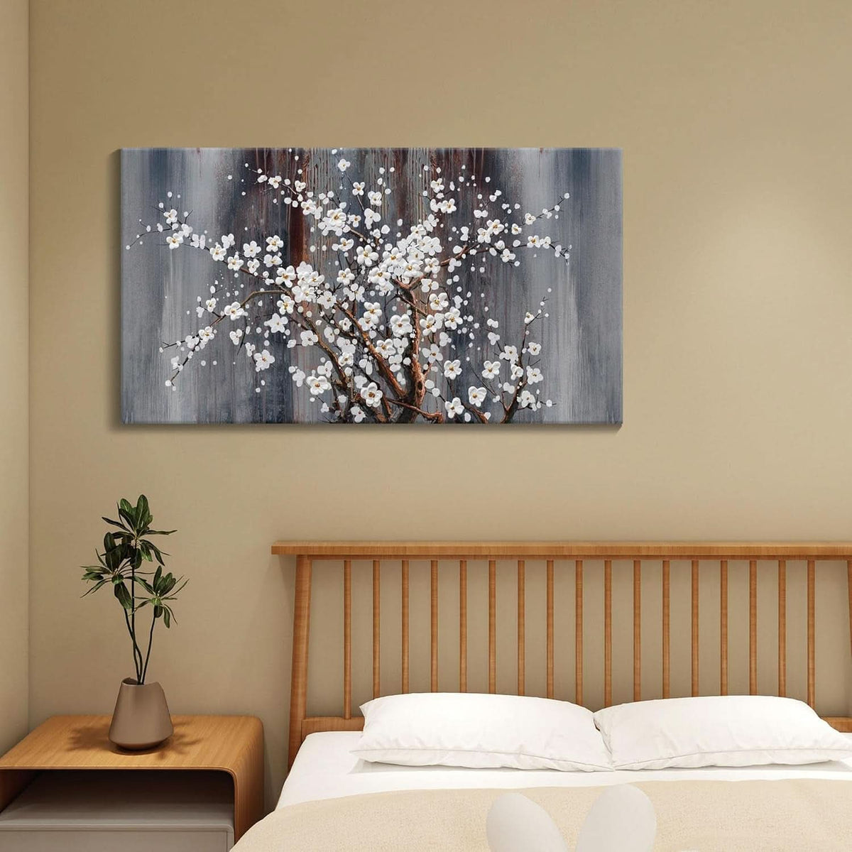 Canvas Wall Art 20x40 White for Living Room – image 3