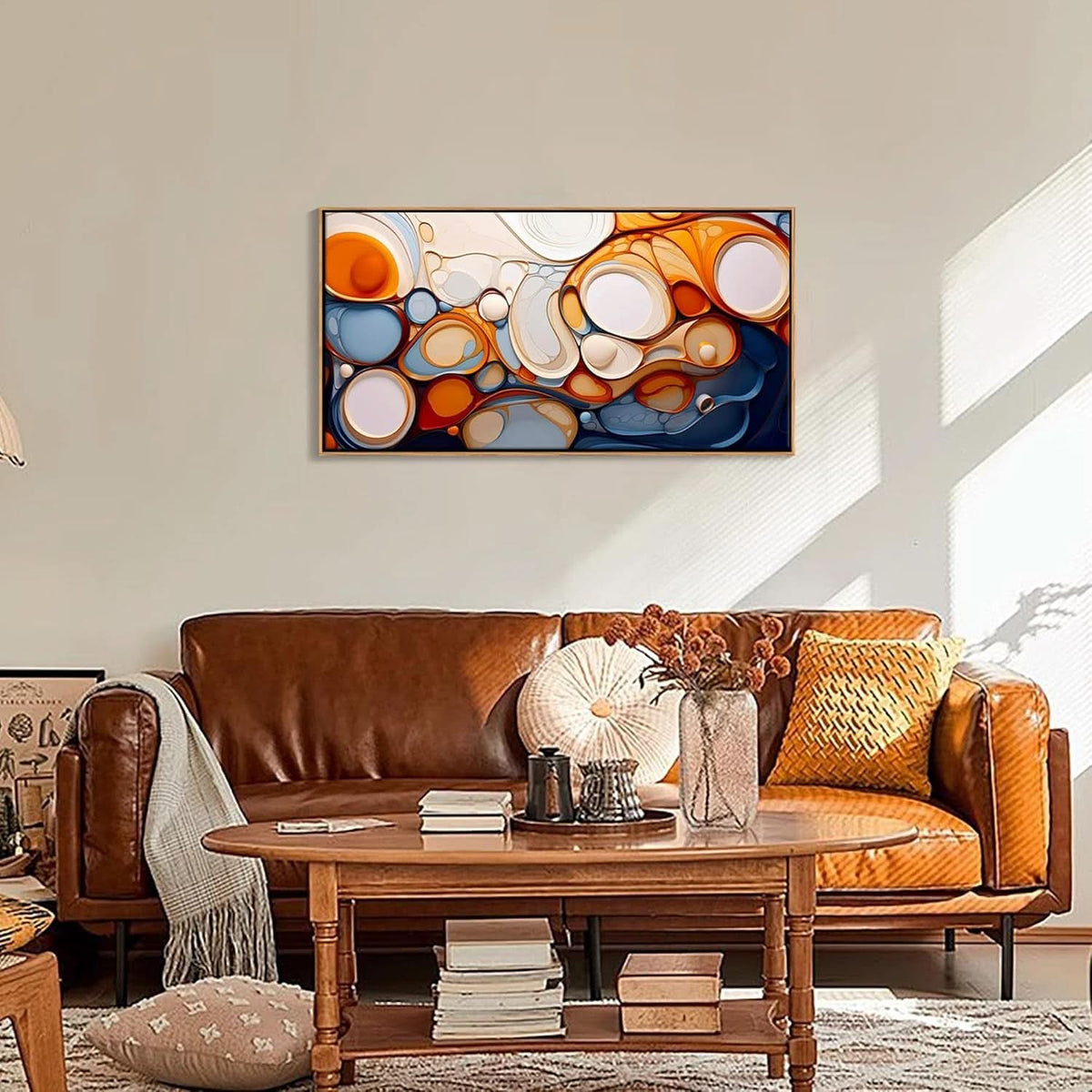 Abstract Wall Art 20x40 Framed Canvas for Living Room – image 2