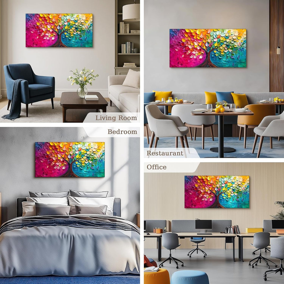 Arboreal Nature Landscape Wall Art 20x40 Multicolor – image 3