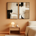 Abstract Wall Art Black Brown Canvas for Living Room – main view