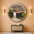 Mountain Illuminated Waterfall Landscape Wall Art 30x30 – main view