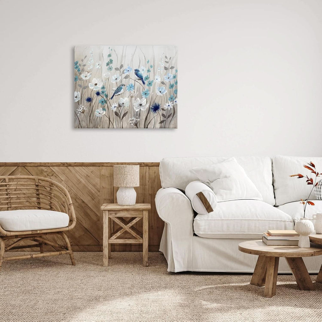 Birds Meadow Wall Art 40x30 Canvas for Living Room – image 3