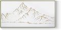 Textured Landscape Wall Art 48x24 Hand-Painted Framed White Gold – main view