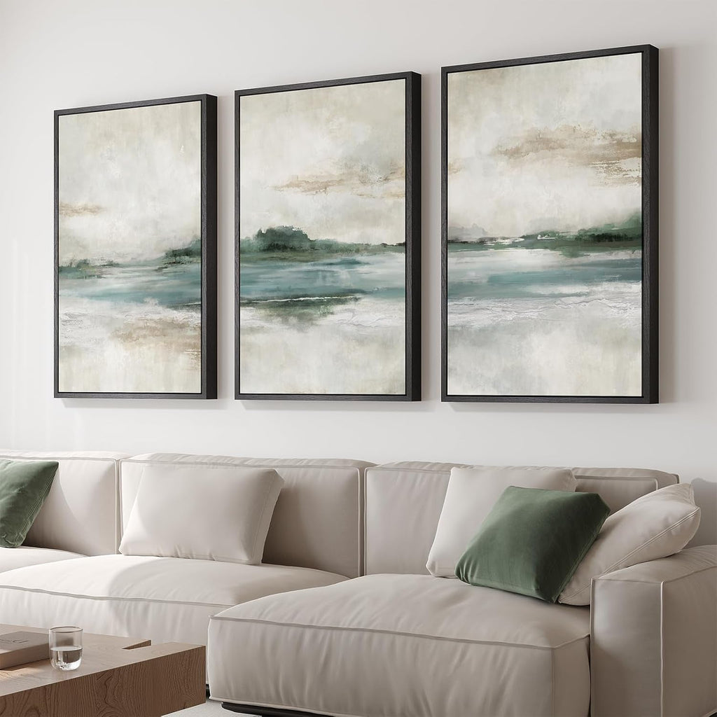 Nature Triptych Landscape Wall Art Set of 3 Framed Canvas, 24x36 in – image 2