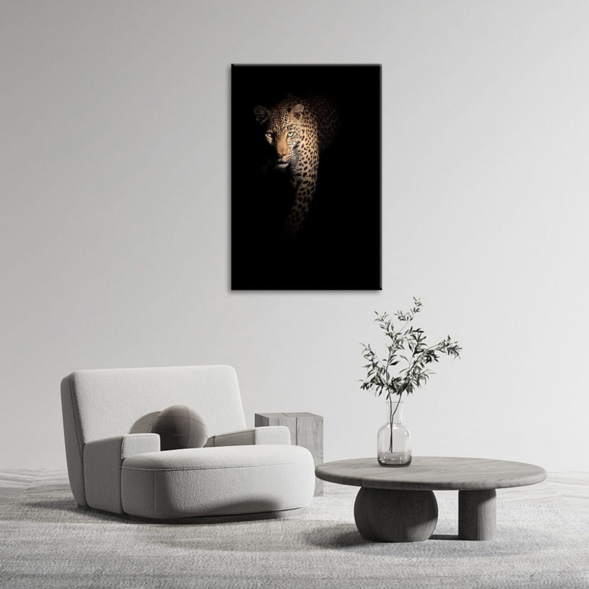 Leopard Wildlife Portrait Wall Art 24x36 Framed Canvas – image 6