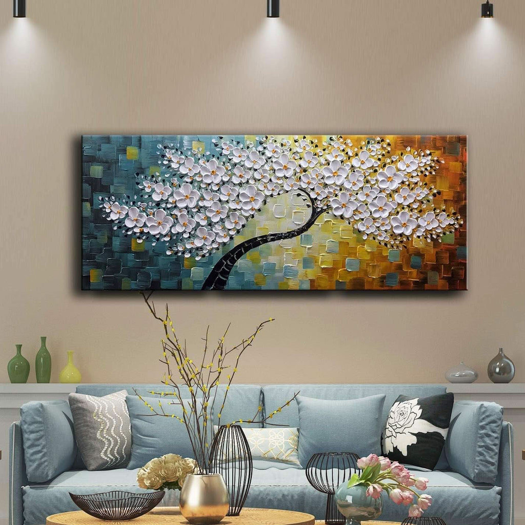 Canvas Wall Art 24x60 Hand-Painted Framed for Living Room – image 6