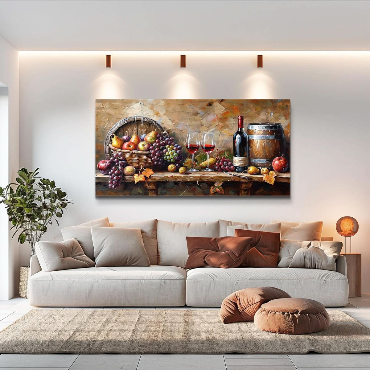 Wine Glass Crimson Canvas Wall Art 20x40 Red for Office – image 5