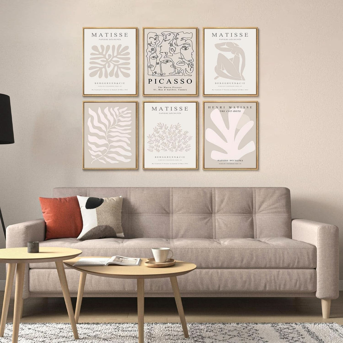 Flower Abstract Floral Wall Art 8x10 Beige Gray Canvas – image 6