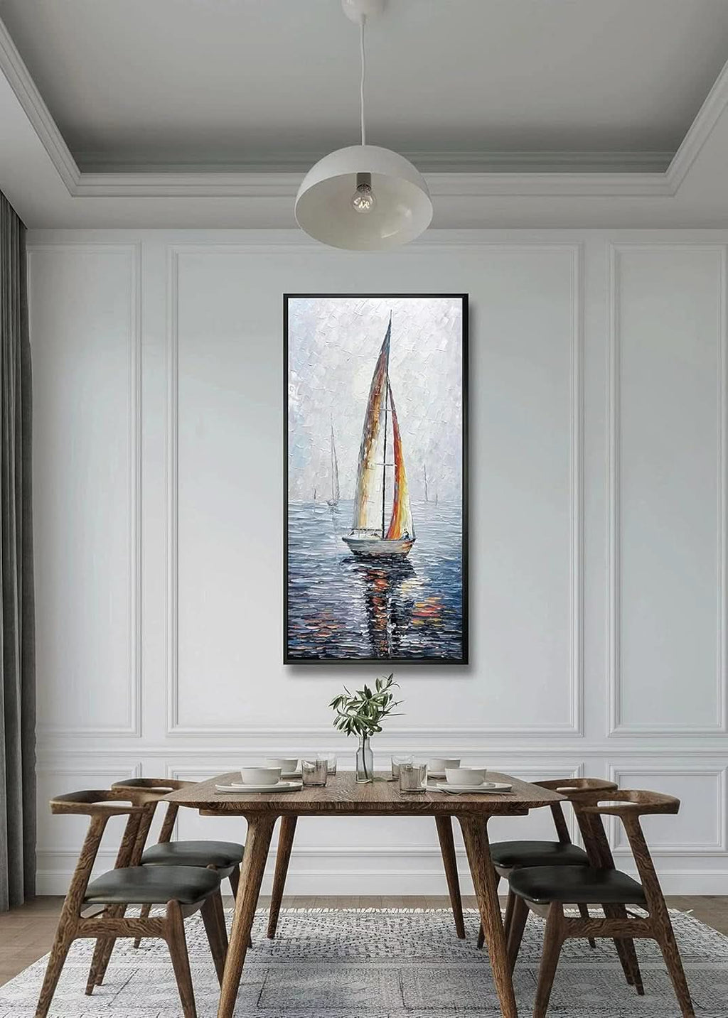 Abstract Wall Art 24x48 Hand-Painted Canvas for Living Room – image 6