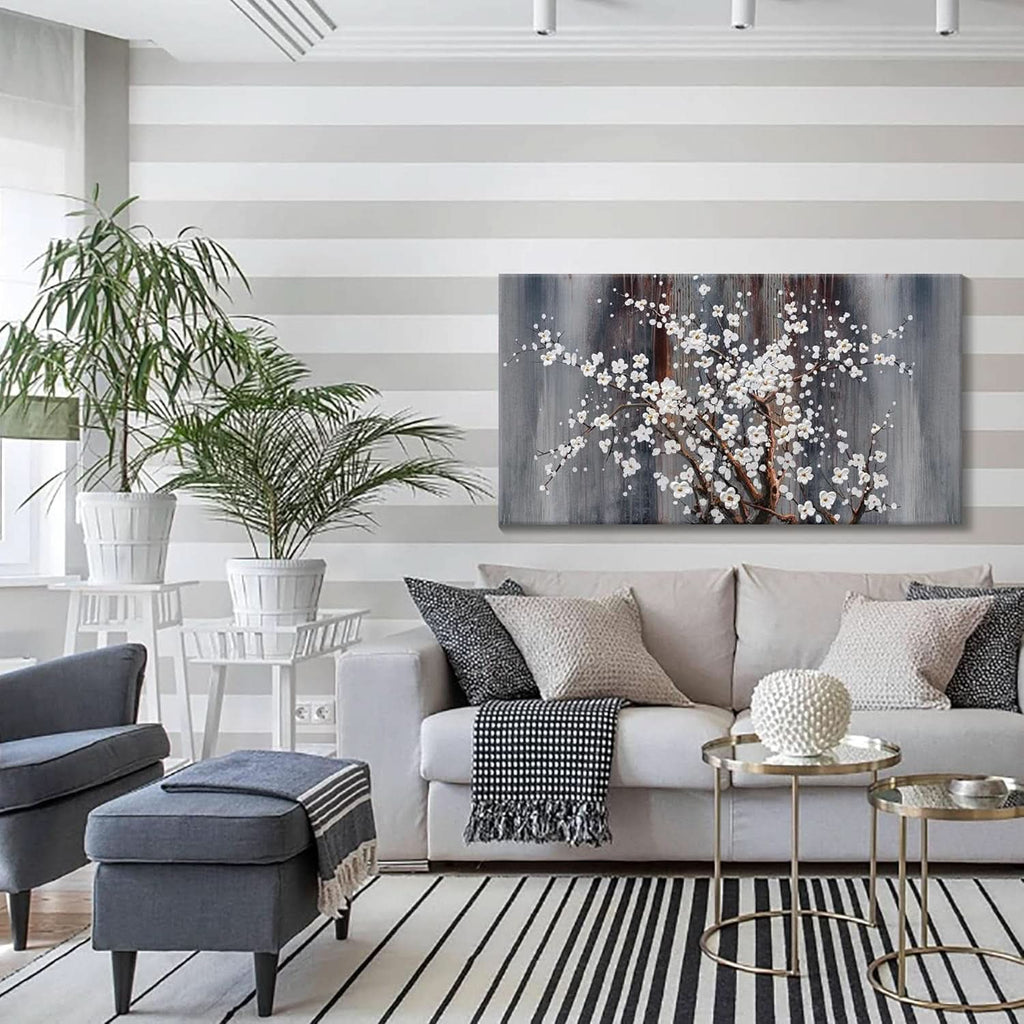 Canvas Wall Art 20x40 White for Living Room – image 4