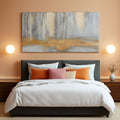 Velvet Textured Gold Wall Art 24x48 Canvas for Living Room – main view