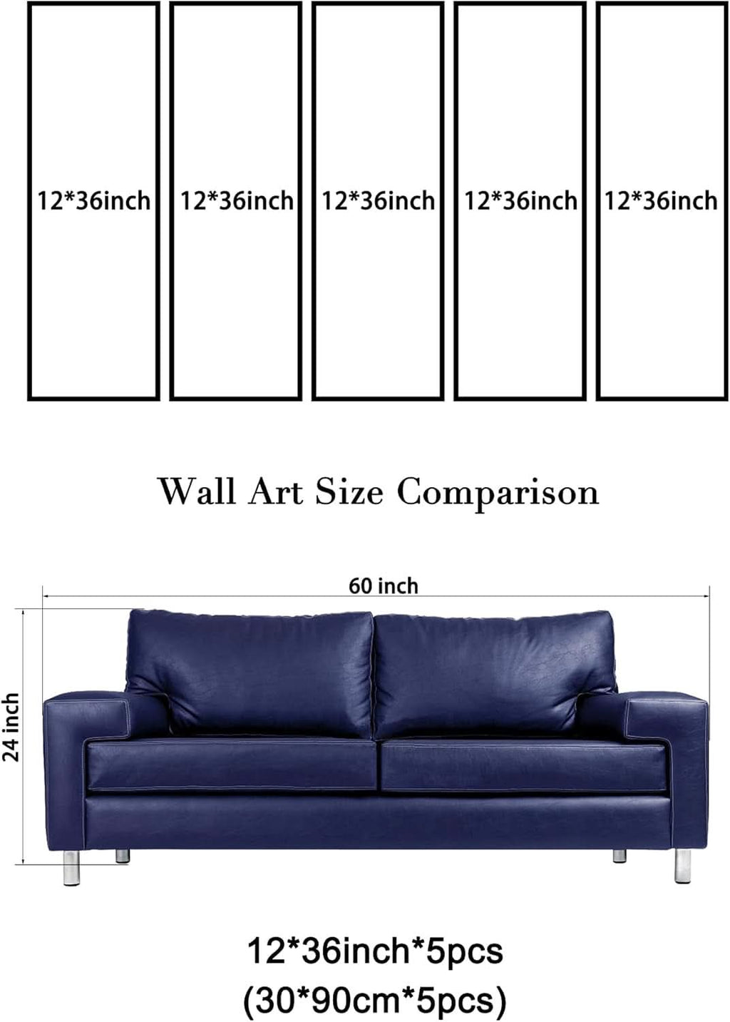 Heart Abstract Wall Art Set of 5 Extra Large Hand-Painted Canvas – image 8