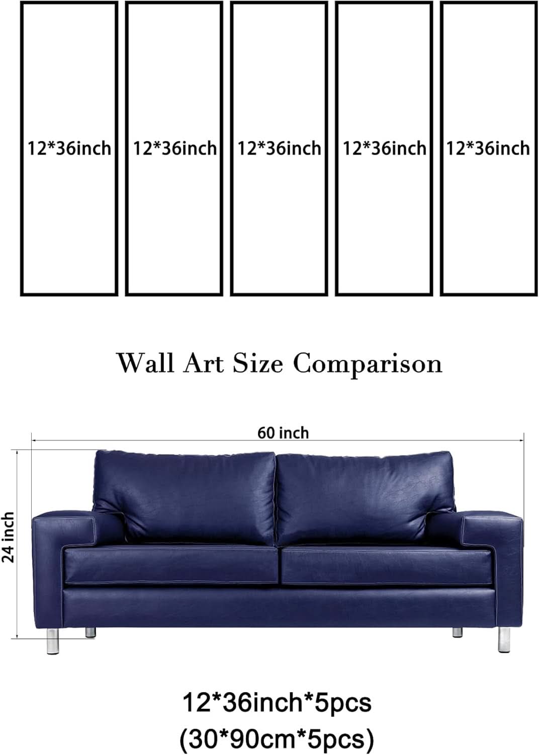 Heart Abstract Wall Art Set of 5 Extra Large Hand-Painted Canvas – image 8