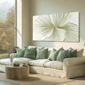 Ginkgo Botanical Wall Art 29x58 Hand-Painted Framed Green Canvas – main view