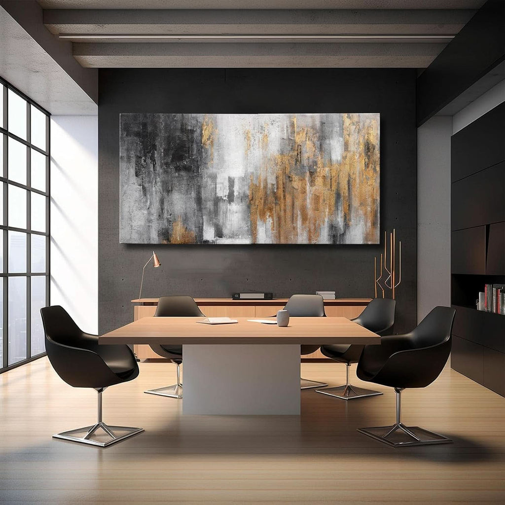 Midnight Onyx Textured Abstract Wall Art 30x60 Canvas – image 5