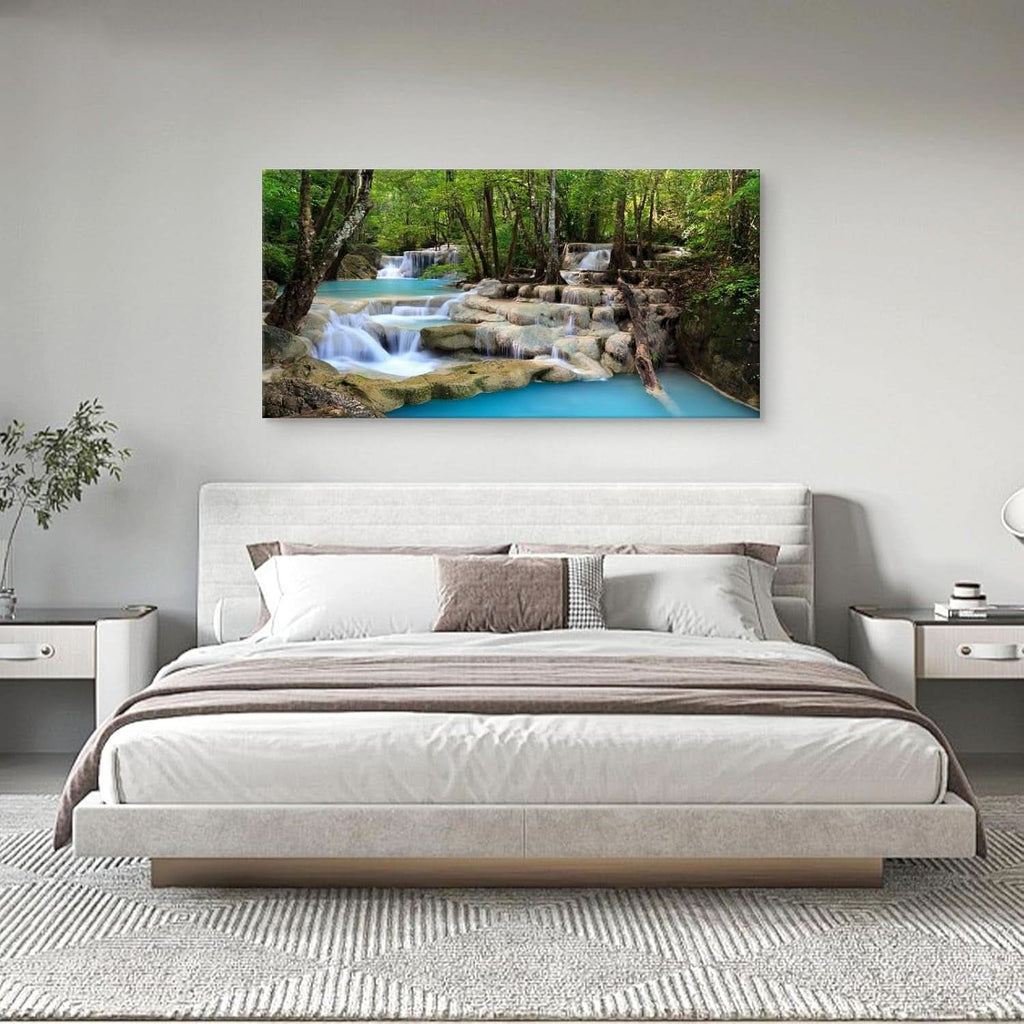 Tropical Waterfall Landscape Wall Art 71x36 Canvas – image 9