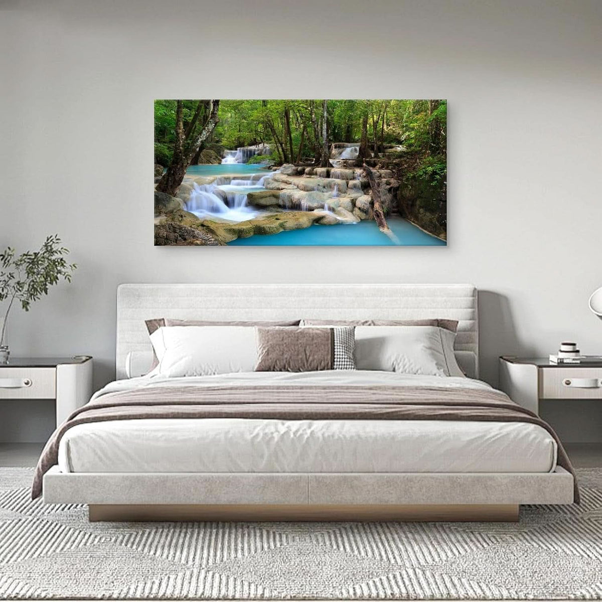 Tropical Waterfall Landscape Wall Art 71x36 Canvas – image 9