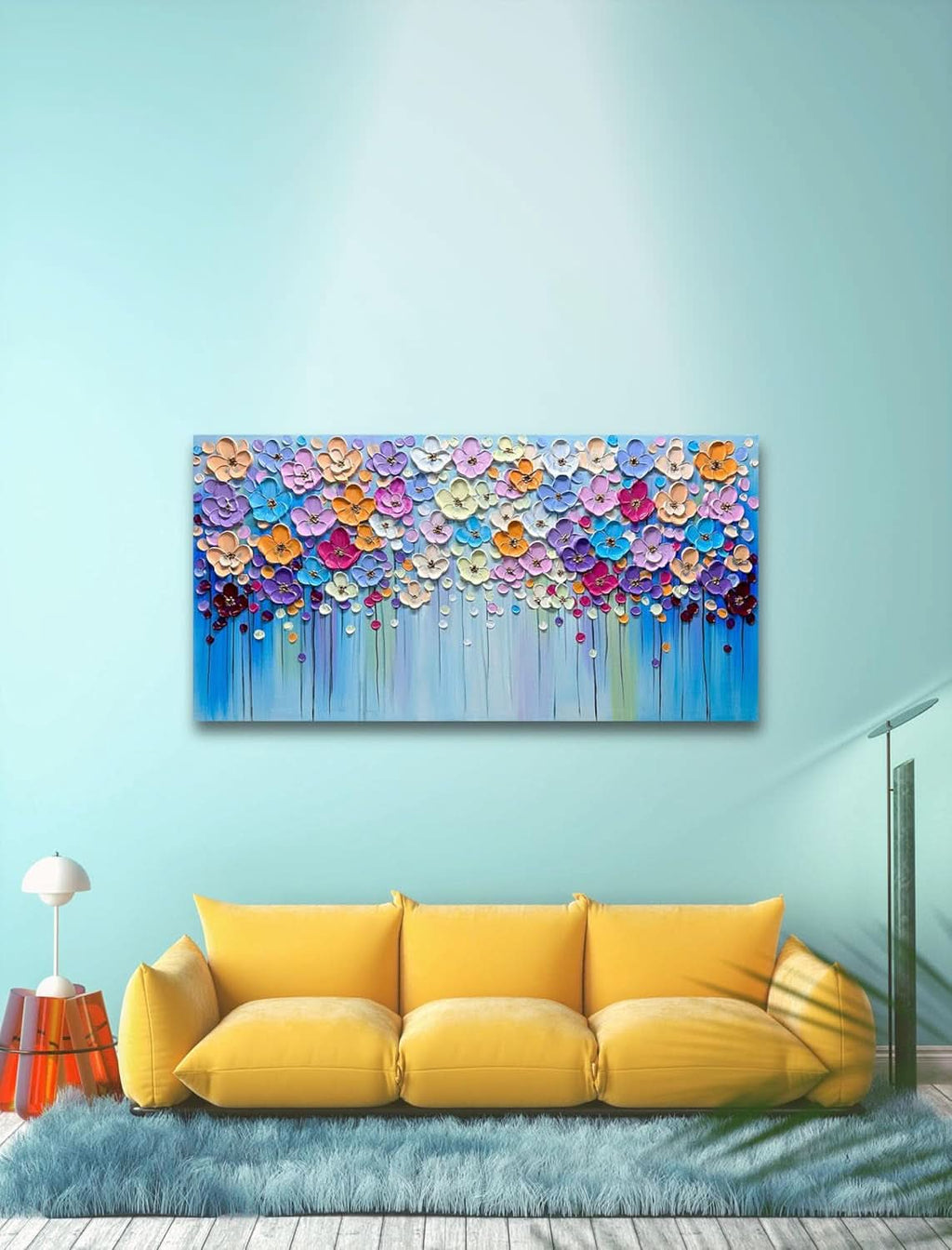 Abstract Wall Art 24x48 Hand-Painted for Living Room – image 4