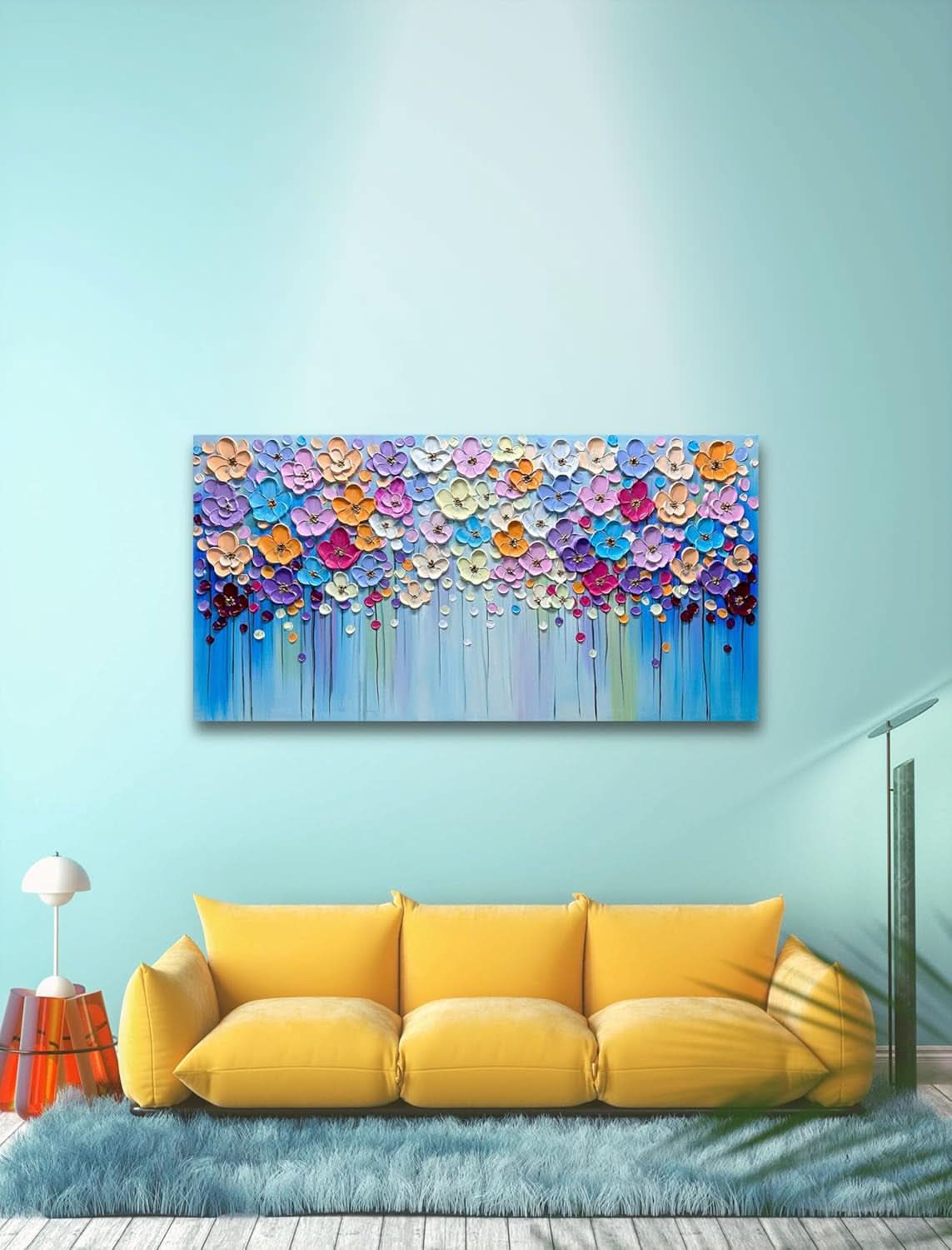 Abstract Wall Art 24x48 Hand-Painted for Living Room – image 4