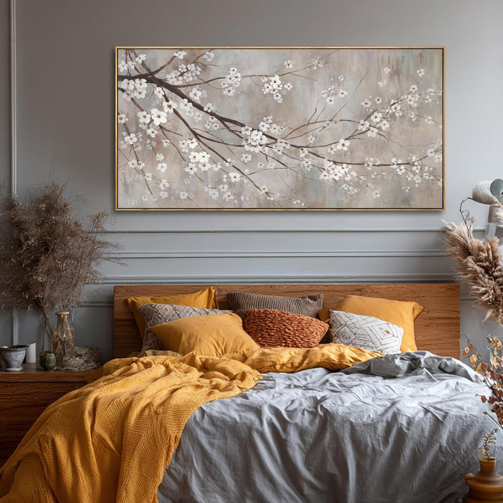 Landscape Wall Art 29x58 Grey Canvas for Living Room – image 3