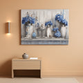 Hydrangea Floral Wall Art Blue Canvas for Living Room – main view