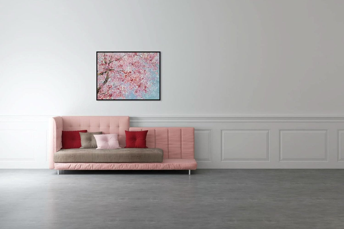 Plum Blossom Floating Floral Wall Art Hand-Painted Framed Canvas – image 5