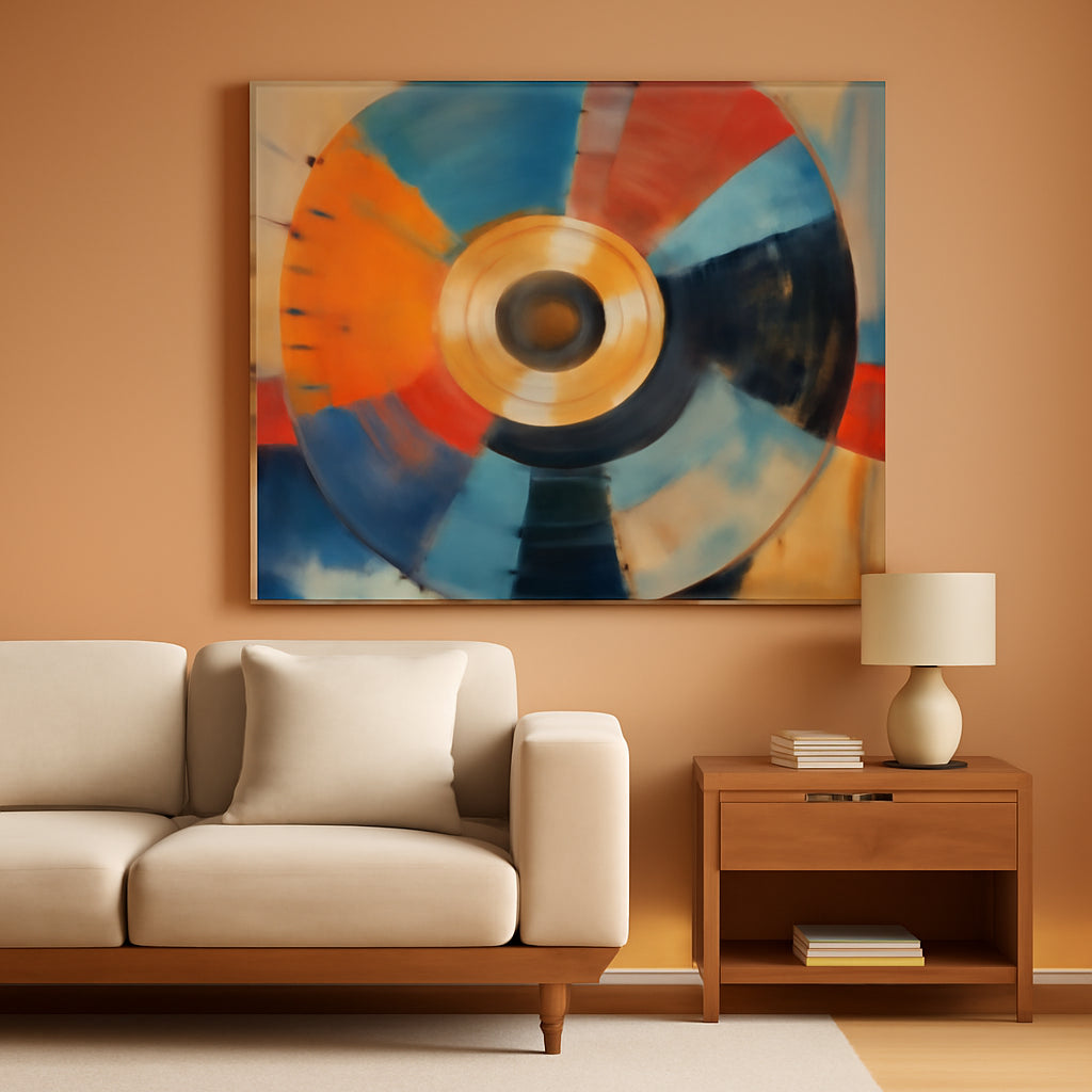 Music Vibrant Canvas Wall Art 16x24 Framed Colorful – main view