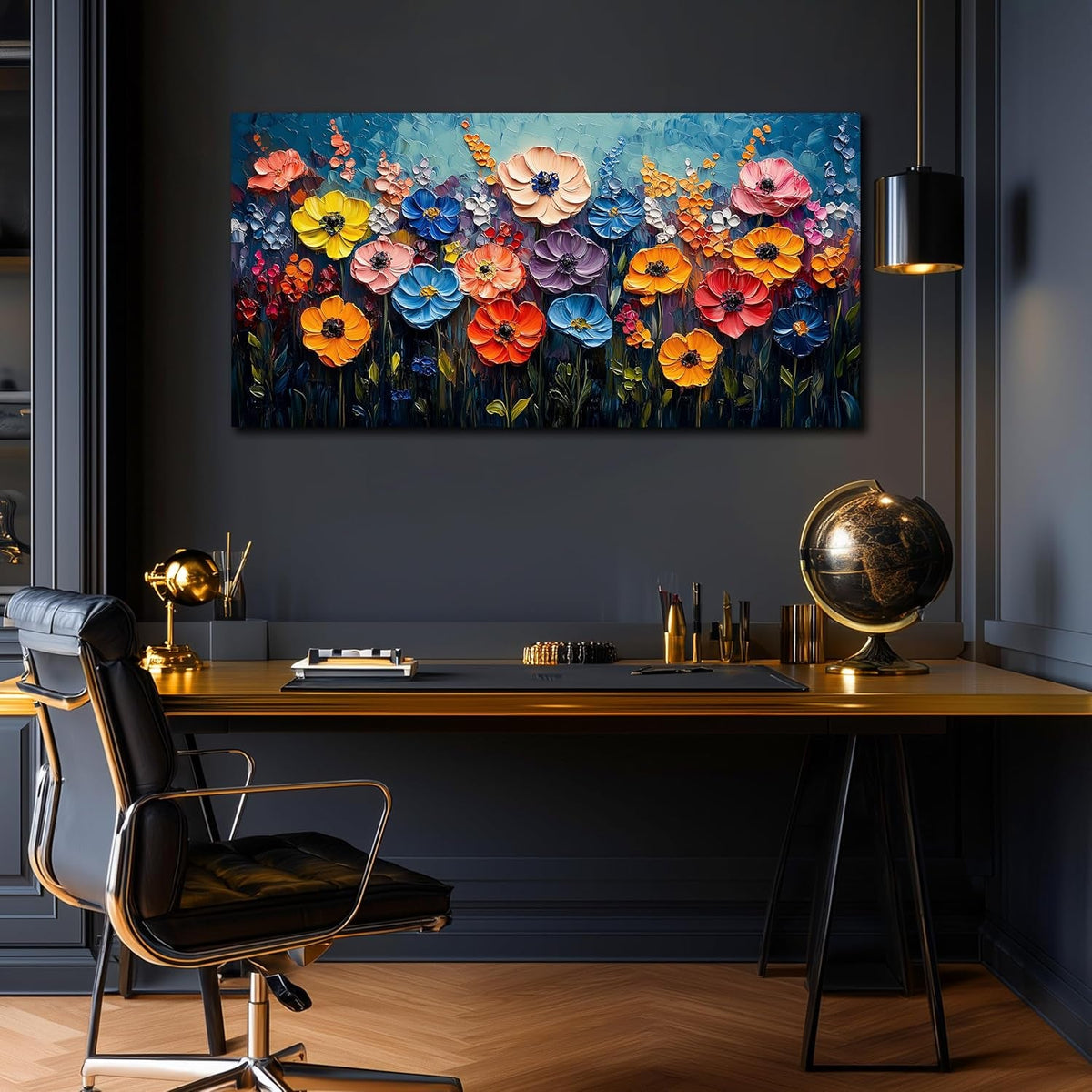 Flower Floral Wall Art 20x40 Colorful Canvas for Living Room – image 4
