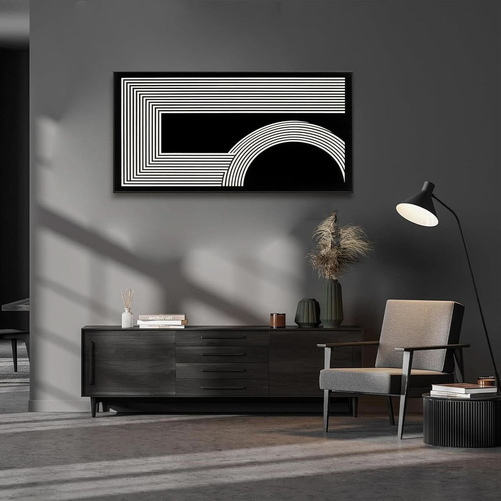 Black and White Wall Art 24x48 Canvas for Living Room – image 2