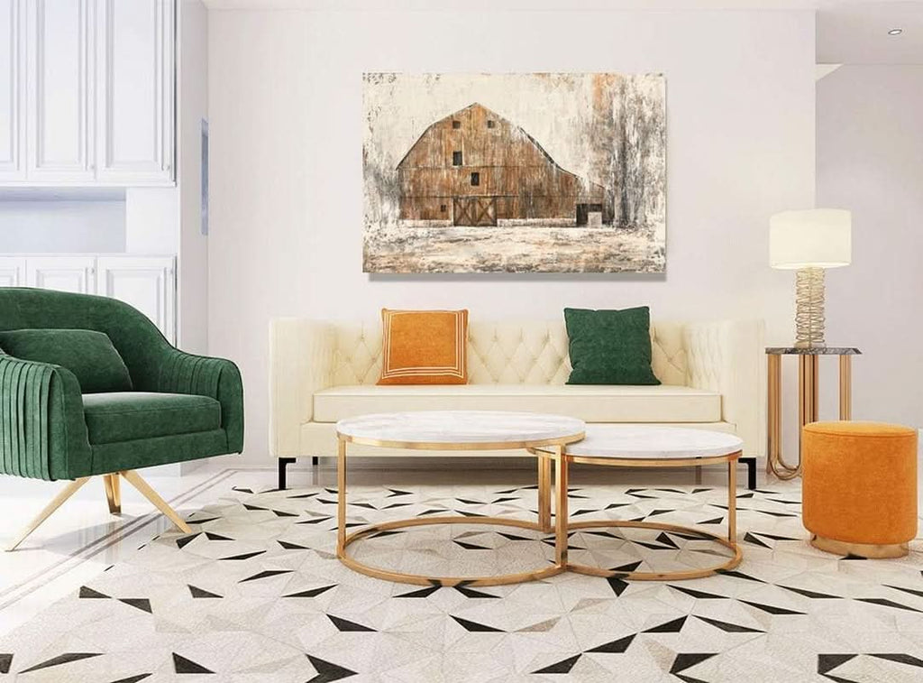 Farmhouse Rustic Canvas Wall Art 36x48 Hand-Painted – image 5