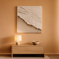 Gradient Abstract Wall Art 40x28 Hand-Painted White Brown – main view