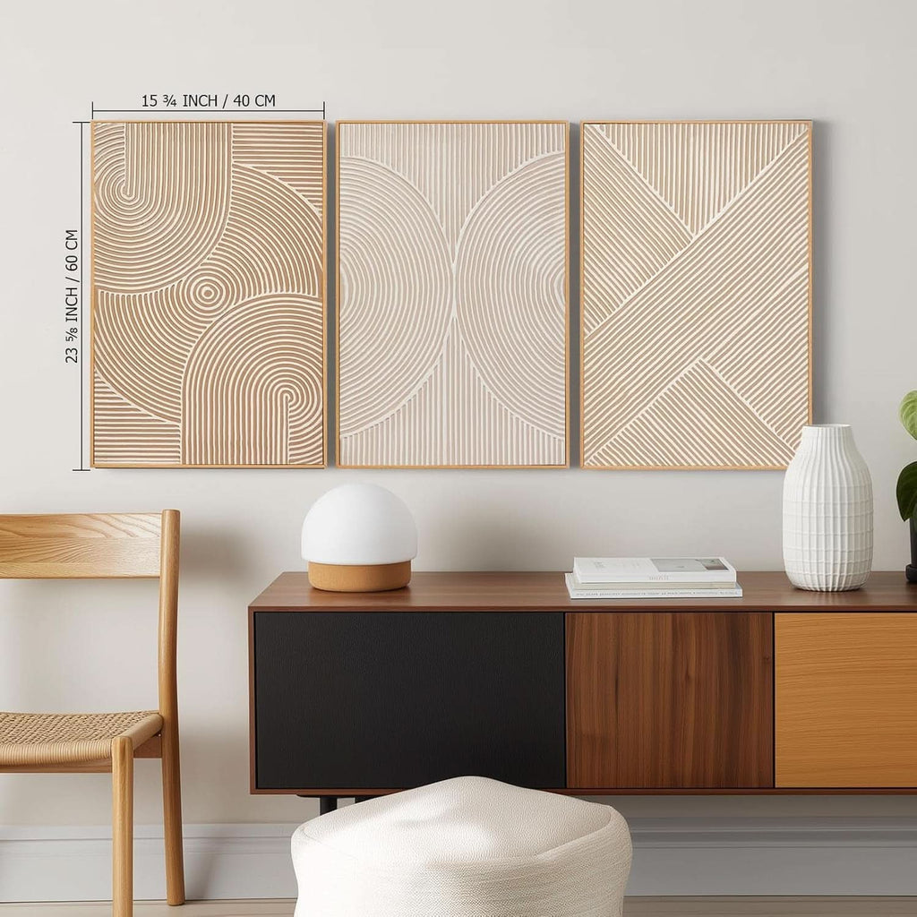 Textured Modern Wall Art 16x24 Hand-Painted Neutral – image 2