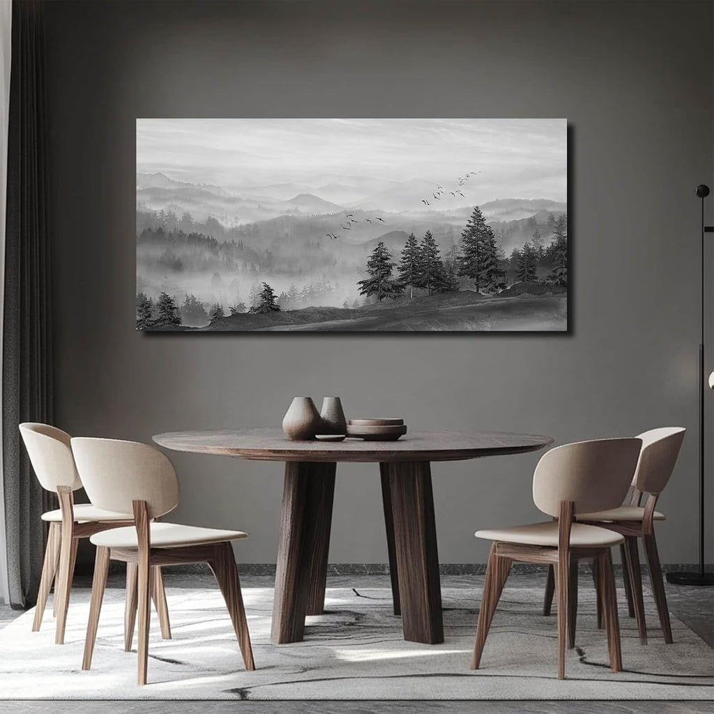 Mountain Graystone Landscape Wall Art 24x48 Canvas – image 6