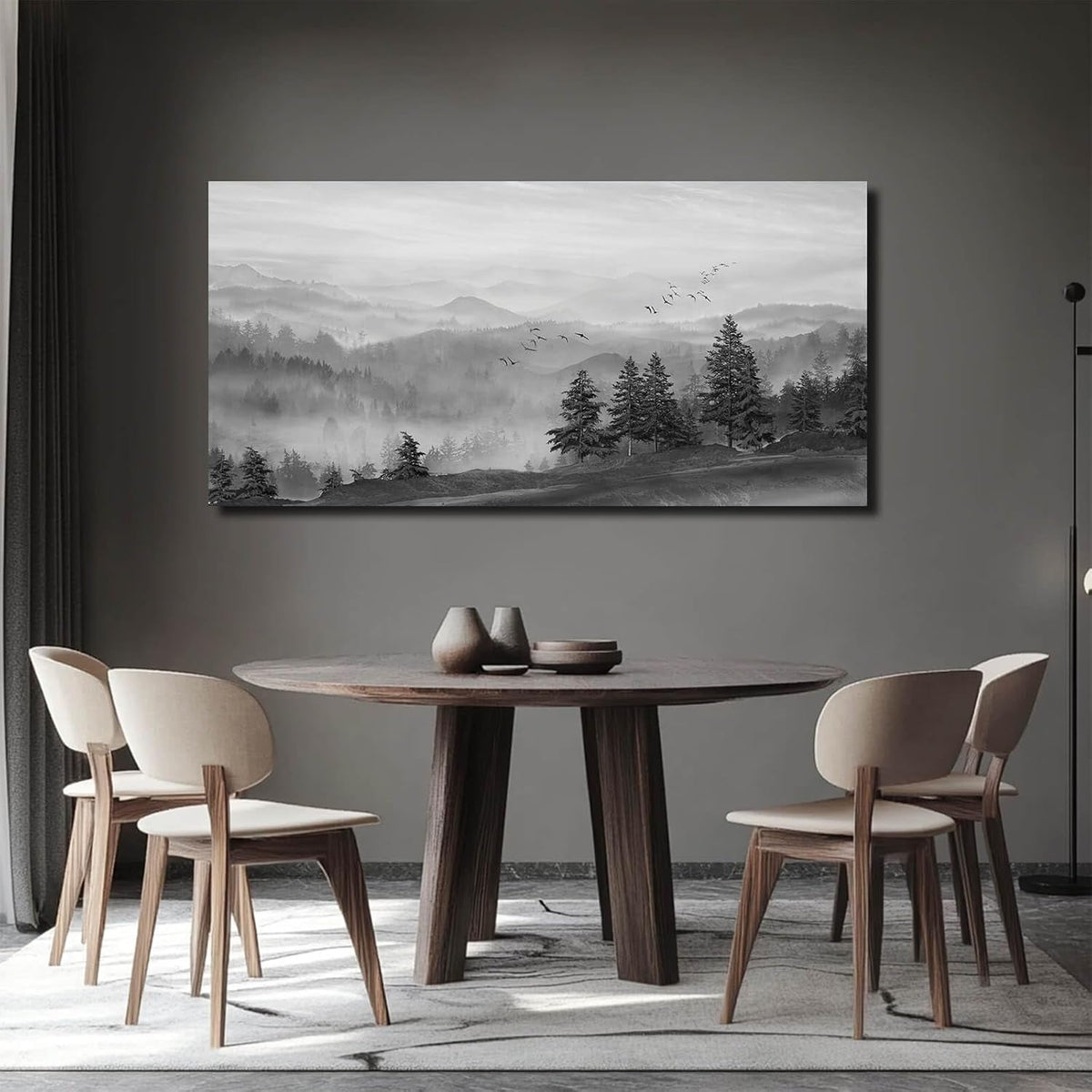 Mountain Graystone Landscape Wall Art 24x48 Canvas – image 6