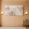 Textured Abstract Wall Art 24x48 White Canvas for Living Room – main view