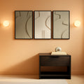 Sandstone 3D Abstract Wall Art Framed Black Sandstone – main view