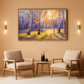 Forest Birch Landscape Wall Art 58x29 Framed Canvas – main view