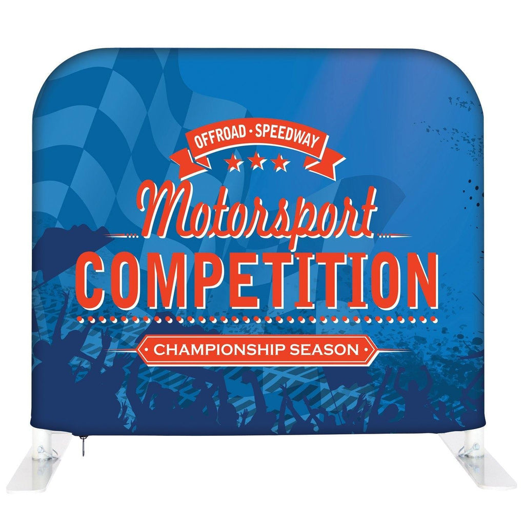 Custom printed fabric crowd control barrier banner