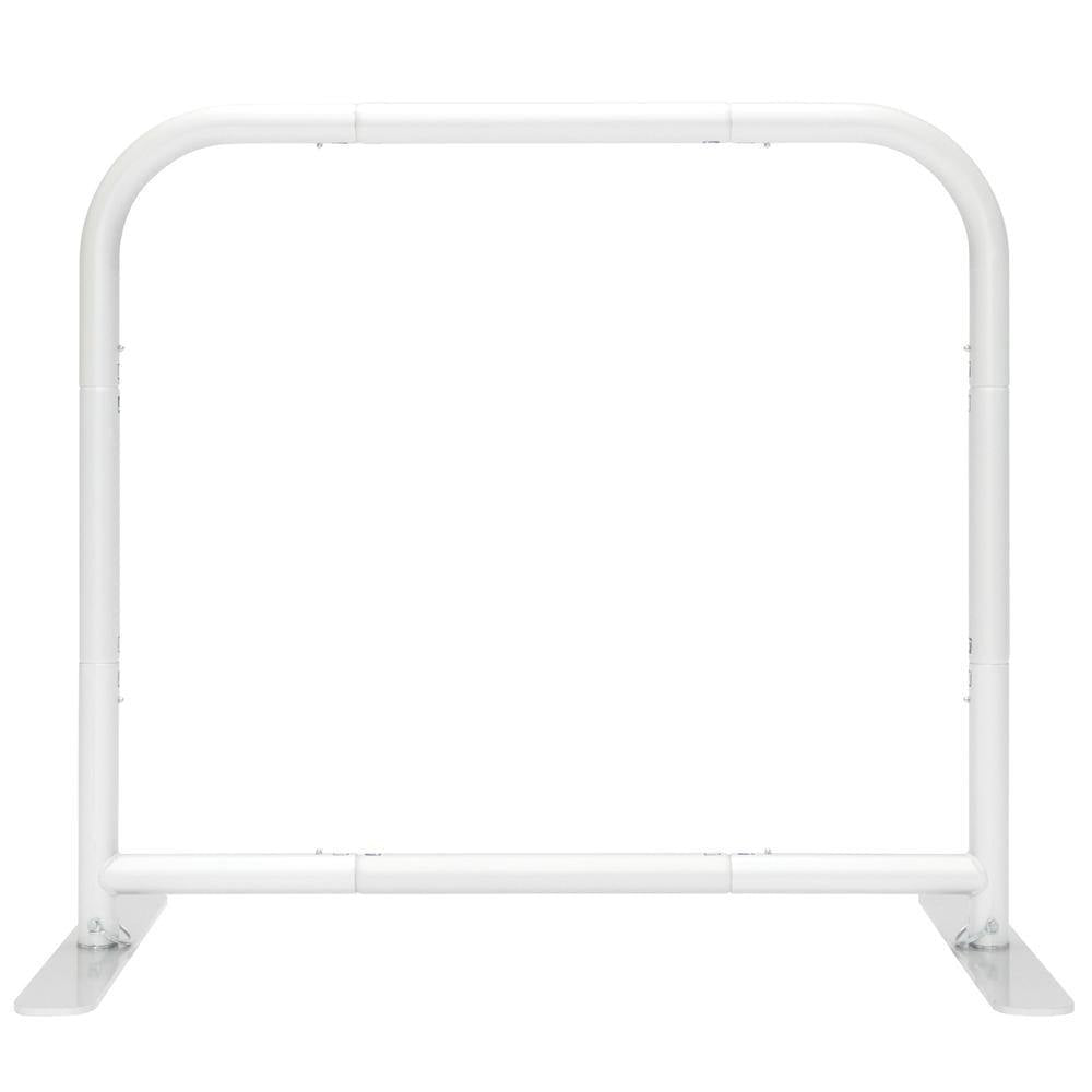 Aluminum frame for crowd control barrier banner