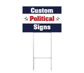 Custom double-sided yard sign 23 x 18 inch on wire H-stake