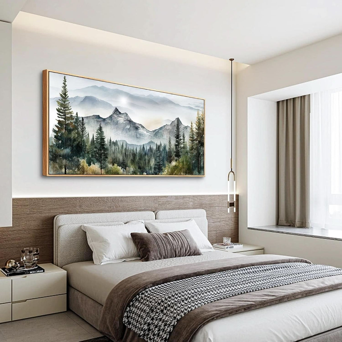 Abstract Landscape Wall Art 20x40 Framed Canvas for Living Room – image 5