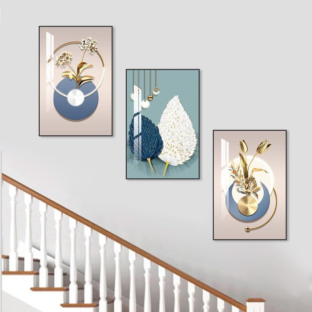 Abstract Wall Art Cerulean for Living Room – image 4