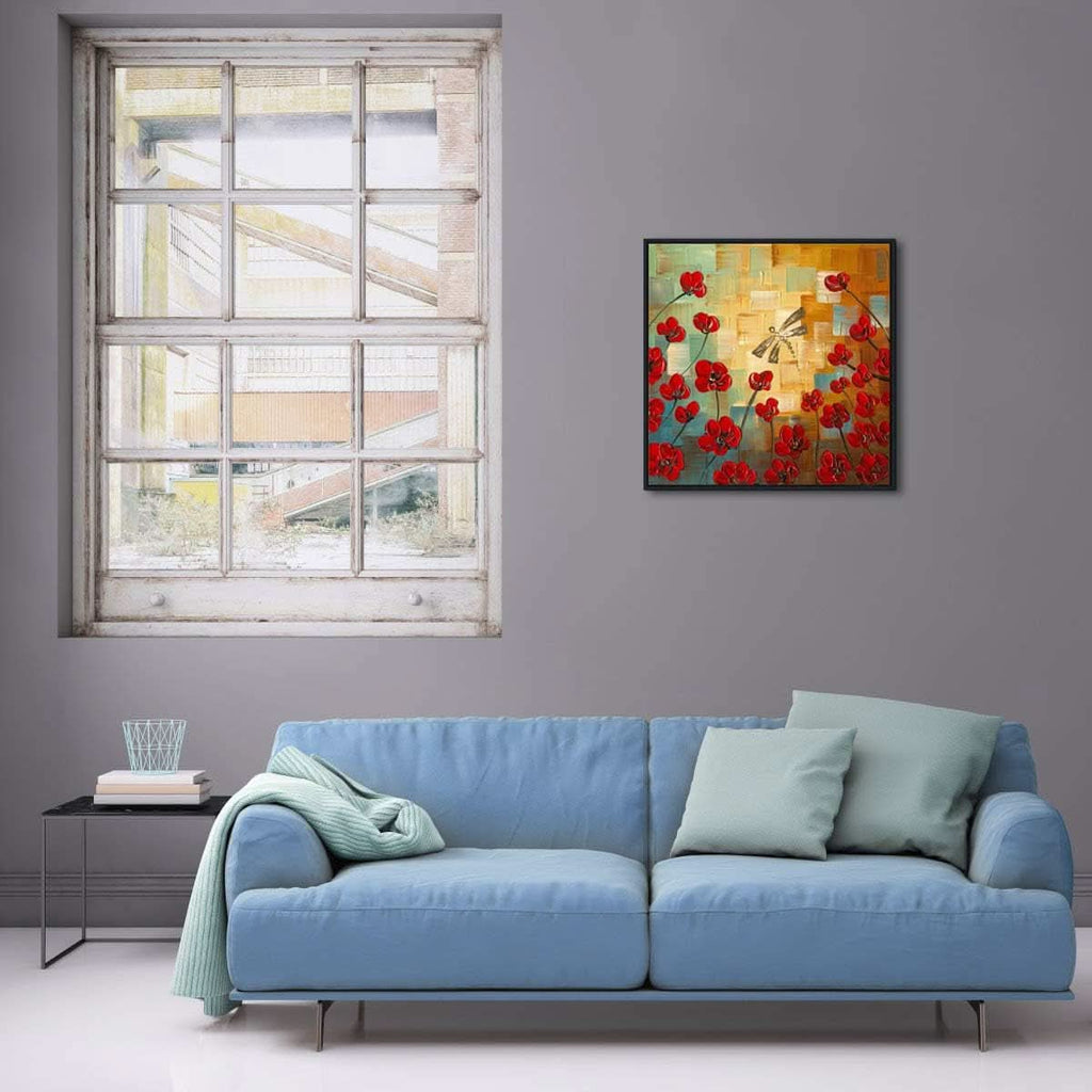 Dragonfly Impressionist Wall Art Hand-Painted Framed Canvas – image 3