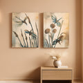 Dragonfly Wall Art Set of 2 Beige Canvas, 16x24 in – main view